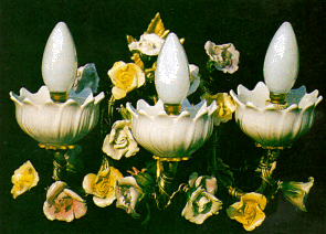 Porcelain Rose Ornaments
