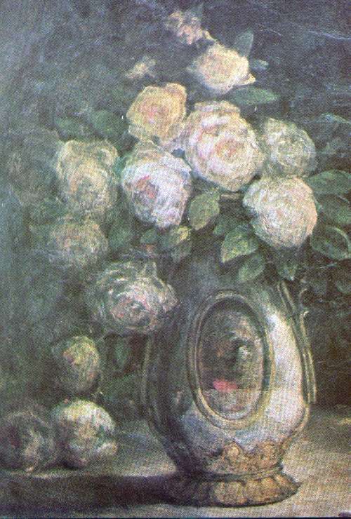 Sabiha Bozcalı,"Roses", oil on canvas, 57cmx74cm