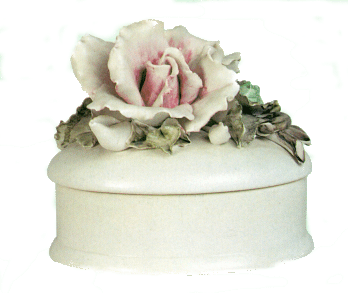 Porcelain Rose Ornaments